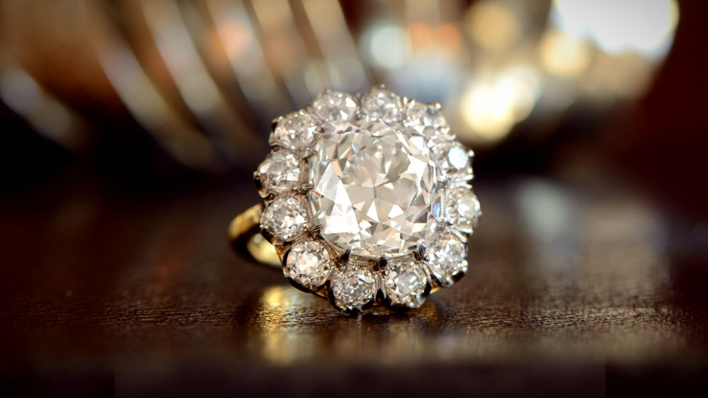 anello con diamante di seconda mano